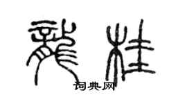 陈声远龙桂篆书个性签名怎么写