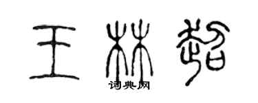 陈声远王林超篆书个性签名怎么写