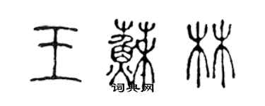 陈声远王苏林篆书个性签名怎么写