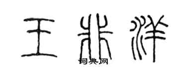陈声远王非洋篆书个性签名怎么写