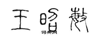 陈声远王昭敏篆书个性签名怎么写