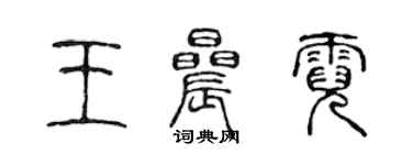 陈声远王晨霓篆书个性签名怎么写