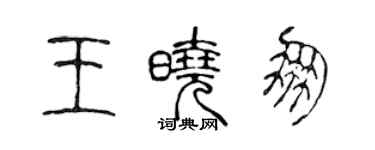 陈声远王晓朋篆书个性签名怎么写