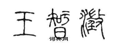 陈声远王智澄篆书个性签名怎么写