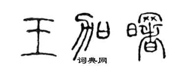 陈声远王加曙篆书个性签名怎么写