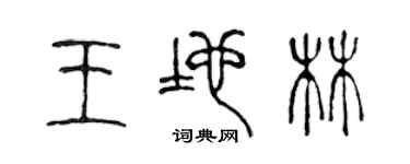 陈声远王地林篆书个性签名怎么写
