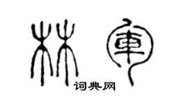 陈声远林军篆书个性签名怎么写