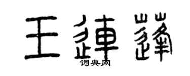 曾庆福王连蓬篆书个性签名怎么写