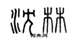 曾庆福沈林篆书个性签名怎么写