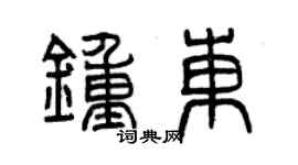 曾庆福钟东篆书个性签名怎么写