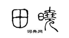 陈声远田晓篆书个性签名怎么写