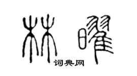 陈声远林耀篆书个性签名怎么写