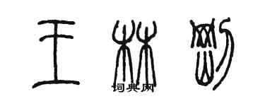 陈墨王林刚篆书个性签名怎么写