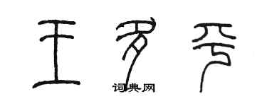 陈墨王多平篆书个性签名怎么写