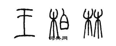陈墨王柏林篆书个性签名怎么写
