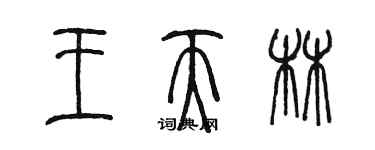 陈墨王天林篆书个性签名怎么写