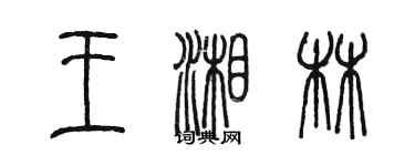 陈墨王湘林篆书个性签名怎么写