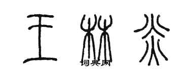 陈墨王林炎篆书个性签名怎么写