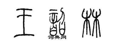陈墨王韶林篆书个性签名怎么写