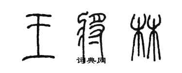 陈墨王将林篆书个性签名怎么写