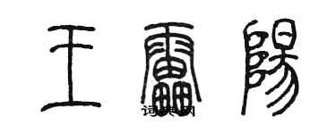 陈墨王雷阳篆书个性签名怎么写