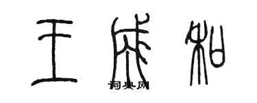 陈墨王成和篆书个性签名怎么写