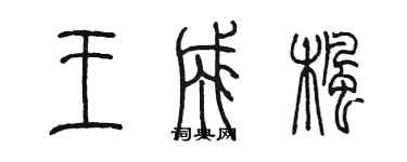 陈墨王成枫篆书个性签名怎么写