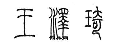 陈墨王泽琦篆书个性签名怎么写