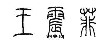 陈墨王震菲篆书个性签名怎么写