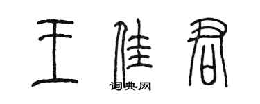 陈墨王佳君篆书个性签名怎么写