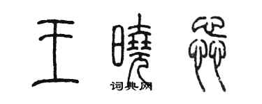 陈墨王晓蕊篆书个性签名怎么写