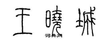 陈墨王晓城篆书个性签名怎么写