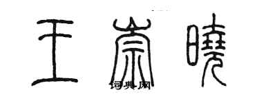 陈墨王崇晓篆书个性签名怎么写