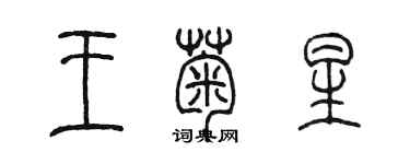 陈墨王菊星篆书个性签名怎么写