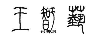 陈墨王智艺篆书个性签名怎么写