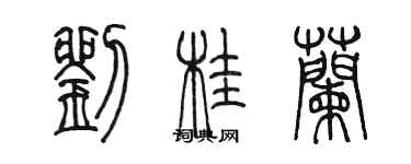 陈墨刘桂兰篆书个性签名怎么写