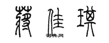 陈墨蒋佳琪篆书个性签名怎么写
