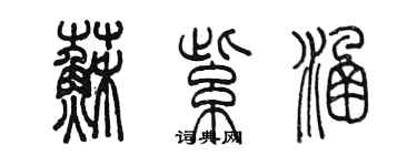 陈墨苏紫涵篆书个性签名怎么写