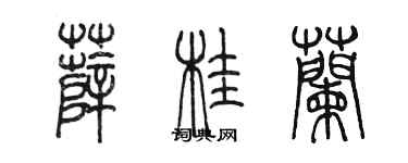 陈墨薛桂兰篆书个性签名怎么写
