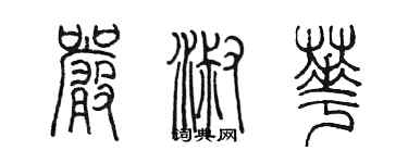 陈墨严淑华篆书个性签名怎么写