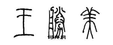 陈墨王胜美篆书个性签名怎么写