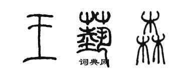 陈墨王艺森篆书个性签名怎么写