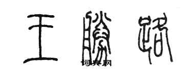 陈墨王胜路篆书个性签名怎么写