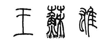 陈墨王苏雄篆书个性签名怎么写