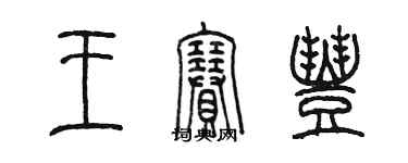 陈墨王赛丰篆书个性签名怎么写