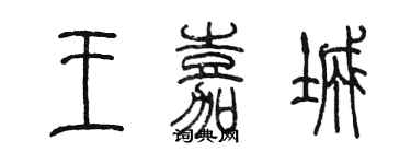 陈墨王嘉城篆书个性签名怎么写