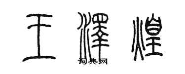 陈墨王泽煌篆书个性签名怎么写
