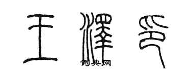 陈墨王泽印篆书个性签名怎么写