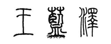 陈墨王蓝泽篆书个性签名怎么写