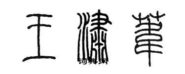 陈墨王潇苇篆书个性签名怎么写